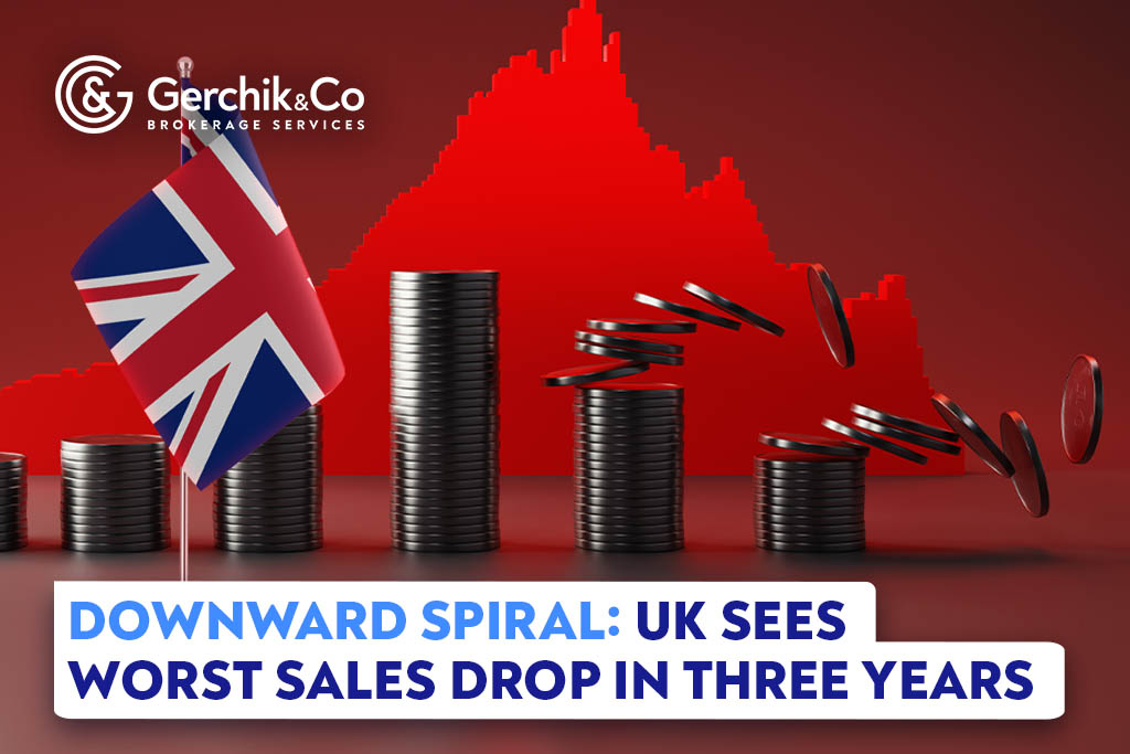 Downward Spiral: UK Sees Worst Sales Drop in Three Years