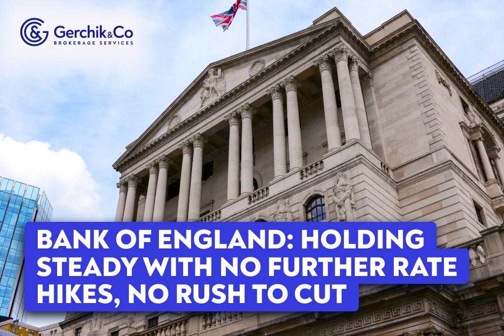 Bank of England: Holding Steady with No Further Rate Hikes, No Rush to Cut