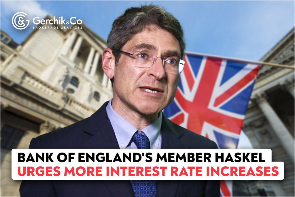 Bank of England's Member Haskel Urges More Interest Rate Increases