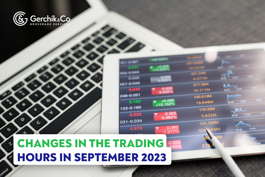 Changes in the Trading Hours in September 2023