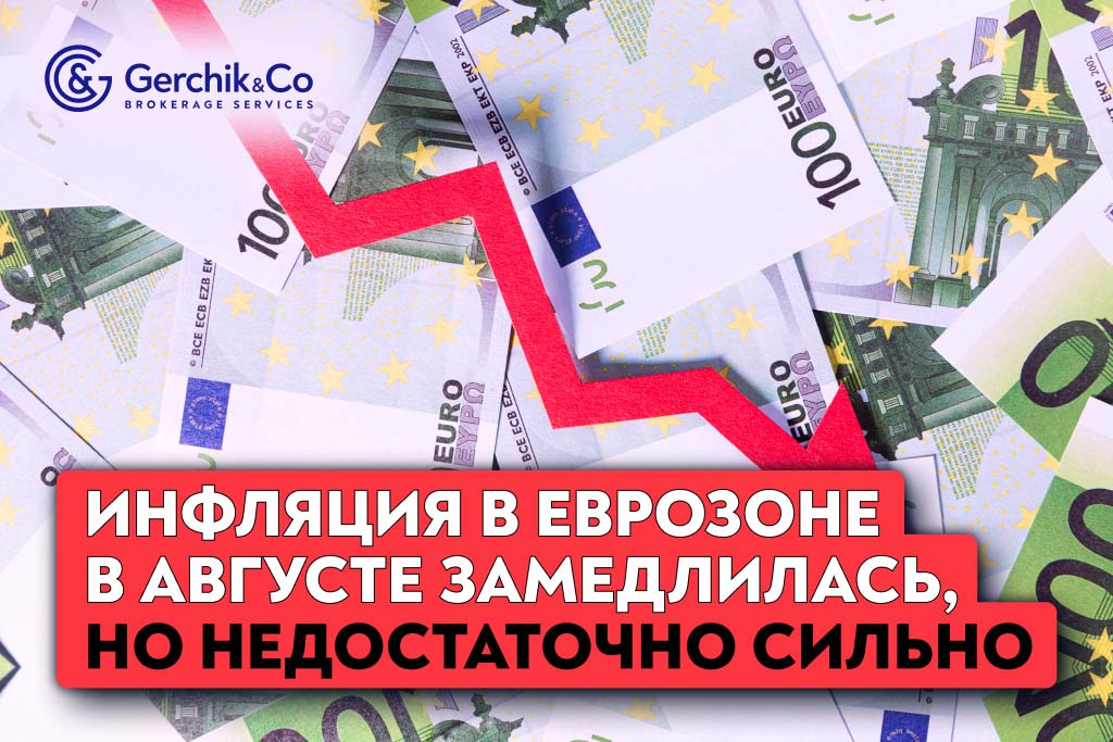 Инфляция в еврозоне в августе замедлилась, но недостаточно сильно