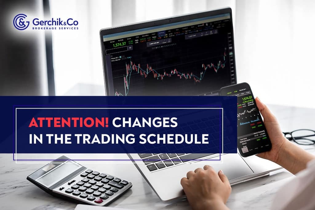 Changes In the Trading Schedule From October 31 to November 7, 2021
